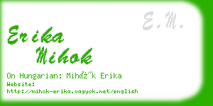 erika mihok business card